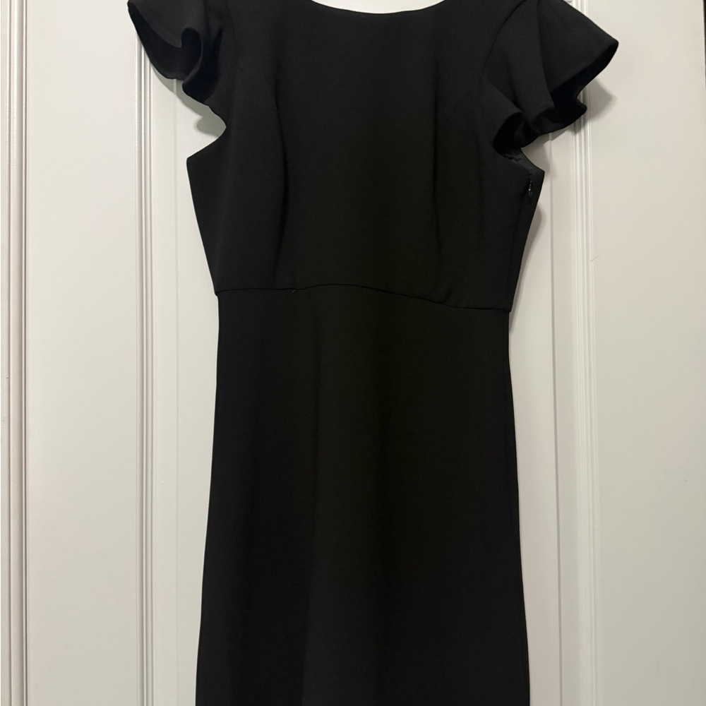 BCBGeneration Black Mini Dress with Ruffle Sleeves